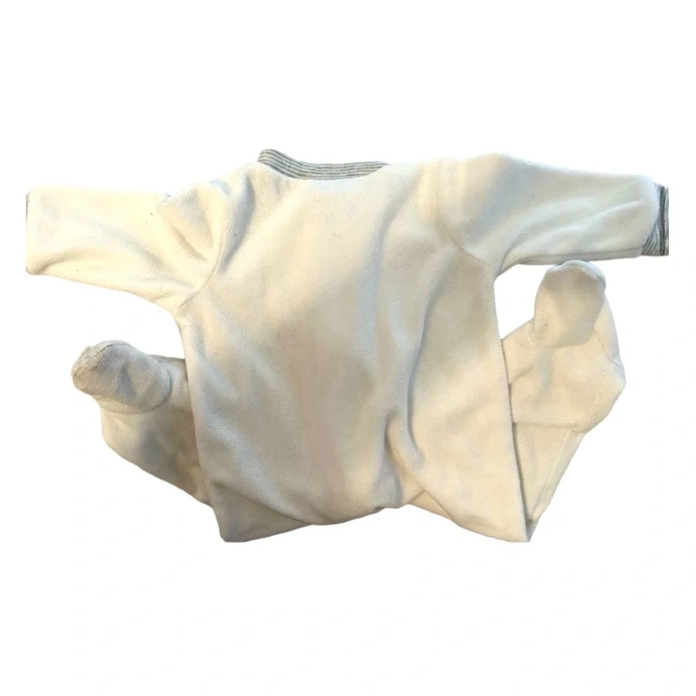 🇺🇸❄️👍 GUC CARTER’S |3 m| Baby Unisex Warm Sleeper Pyjamas White with Hippo 🦛 - Picture 4 of 11